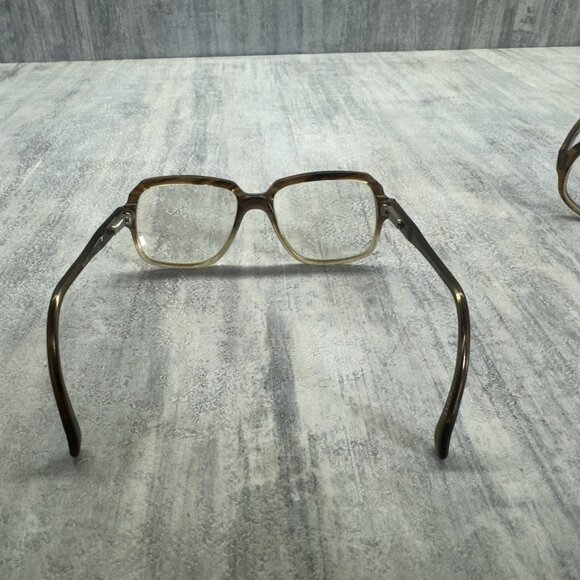 Blake Janet Design Eyeglasses Frames Only TAN Brown Crystal Full Rim Small - Picture 4 of 13